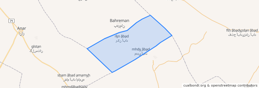 Mapa de ubicacion de دهستان فردوس.