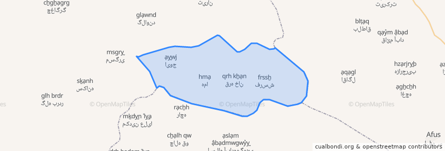 Mapa de ubicacion de دهستان فرسش.