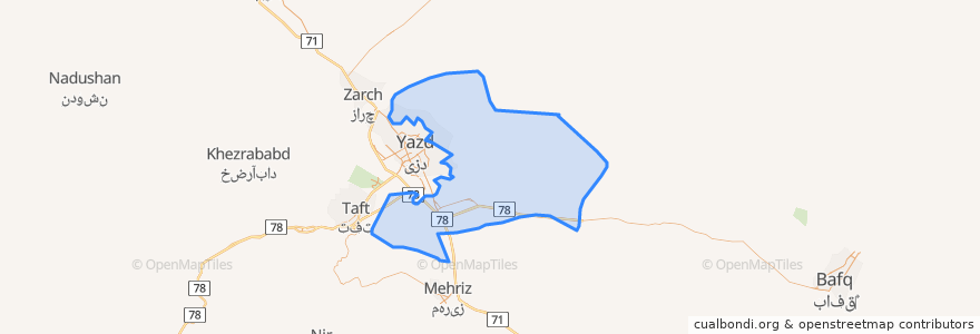 Mapa de ubicacion de دهستان فهرج.