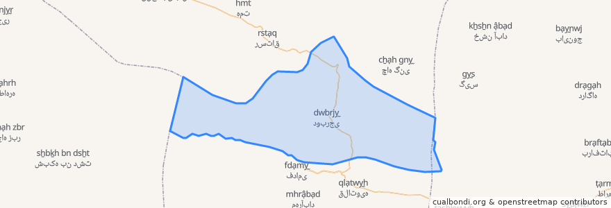 Mapa de ubicacion de دهستان فورگ.