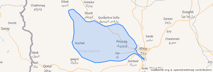 Mapa de ubicacion de دهستان فیرورق شمالی.