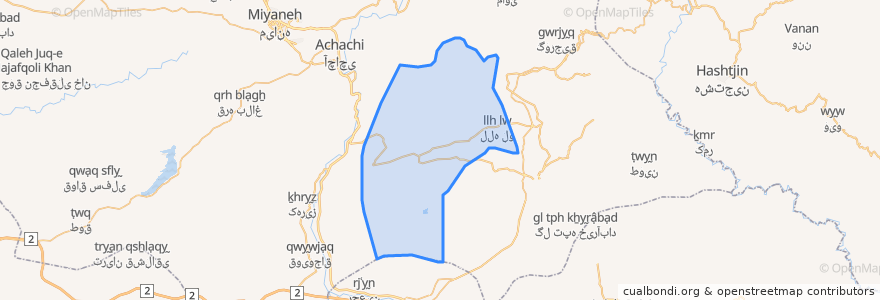 Mapa de ubicacion de دهستان قافلانکوه شرقی.