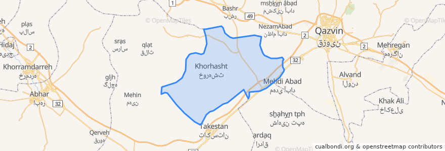 Mapa de ubicacion de دهستان قاقازان شرقی.