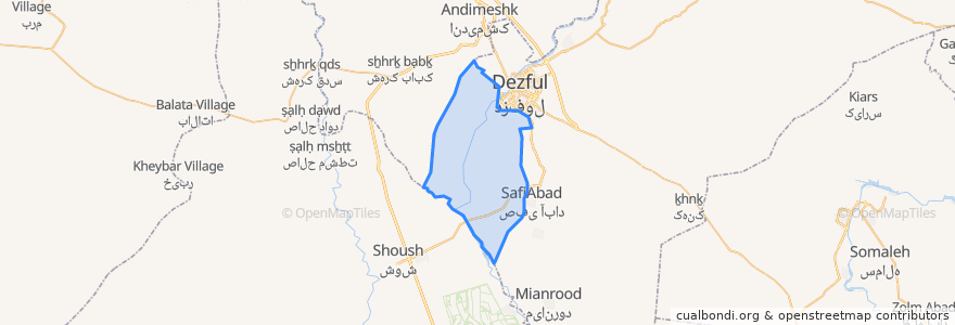 Mapa de ubicacion de دهستان قبله‌ای.