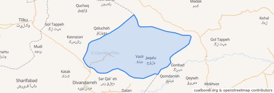 Mapa de ubicacion de دهستان قراتوره.