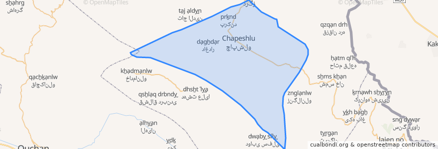 Mapa de ubicacion de دهستان قره باشلو.