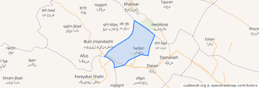 Mapa de ubicacion de دهستان قره بیشه.