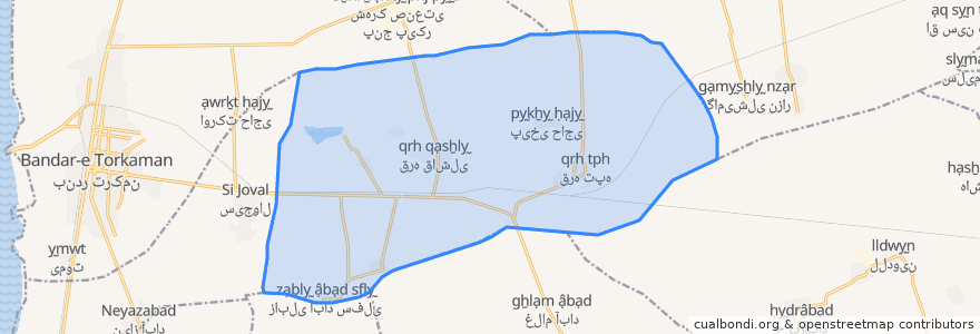 Mapa de ubicacion de دهستان قره سوشرقی.