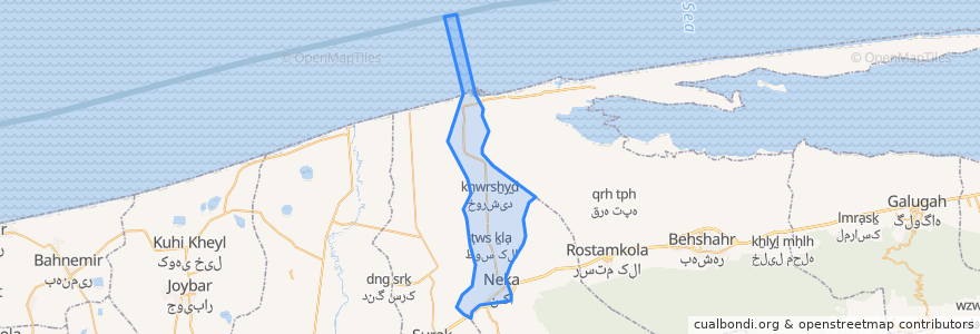 Mapa de ubicacion de دهستان قره طغان.