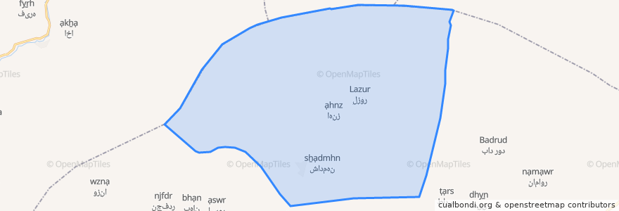 Mapa de ubicacion de دهستان قزقانچای.