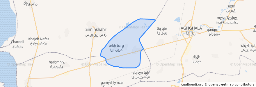 Mapa de ubicacion de دهستان قزل آلان.