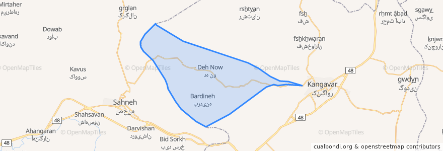 Mapa de ubicacion de دهستان قزوینه.