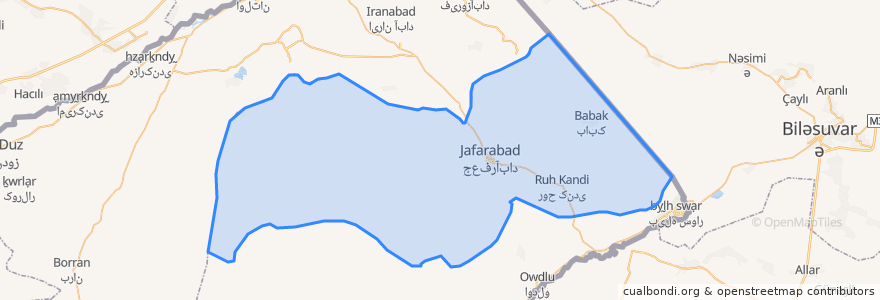 Mapa de ubicacion de دهستان قشلاق شرقی.