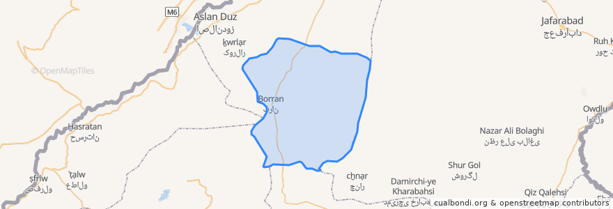 Mapa de ubicacion de دهستان قشلاق غربی.