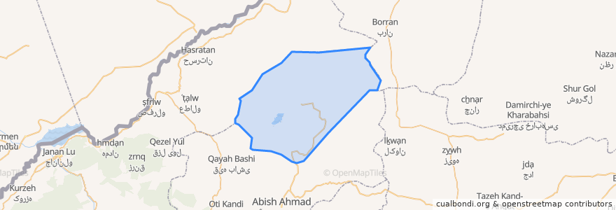 Mapa de ubicacion de دهستان قشلاق.