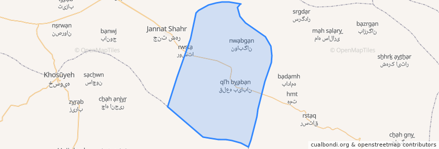 Mapa de ubicacion de دهستان قلعه بیابان.