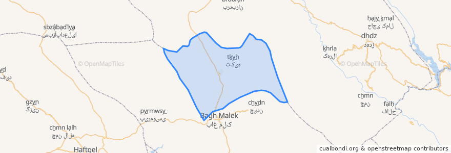 Mapa de ubicacion de دهستان قلعه تل.