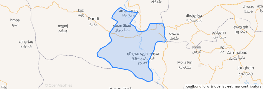 Mapa de ubicacion de دهستان قلعه جوق.