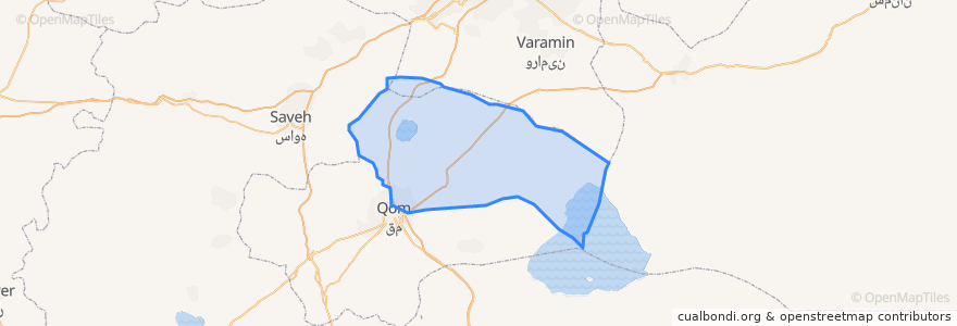 Mapa de ubicacion de دهستان قمرود.