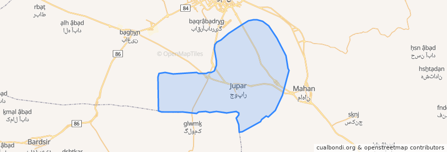 Mapa de ubicacion de دهستان قناتغستان.