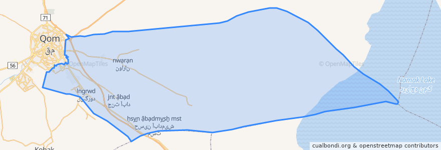 Mapa de ubicacion de دهستان قنوات.