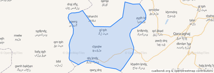 Mapa de ubicacion de دهستان قوری چای شرقی.