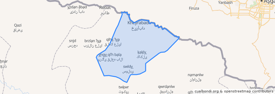 Mapa de ubicacion de دهستان قوشخانه بالا.