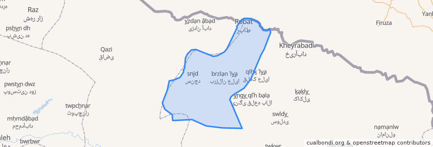 Mapa de ubicacion de دهستان قوشخانه پائین.