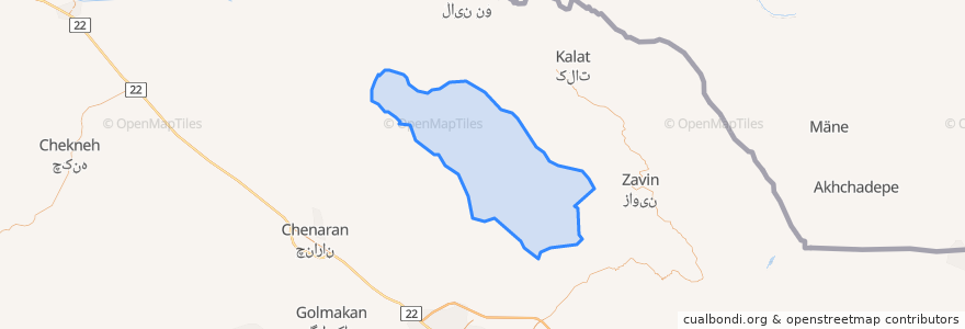 Mapa de ubicacion de دهستان کارده.