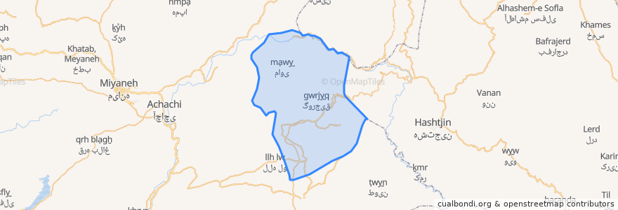 Mapa de ubicacion de دهستان کاغذکنان شمالی.