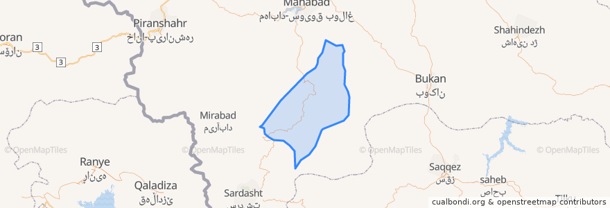 Mapa de ubicacion de دهستان کانی بازار.