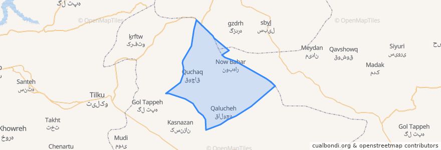 Mapa de ubicacion de دهستان کانی شیرین.