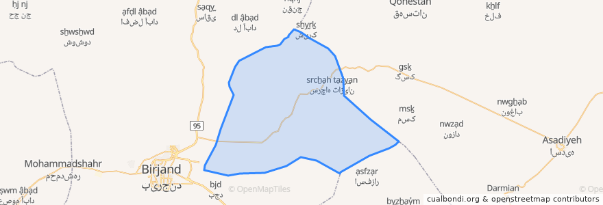 Mapa de ubicacion de دهستان کاهشنگ.