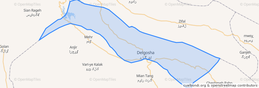 Mapa de ubicacion de دهستان کبیرکوه.