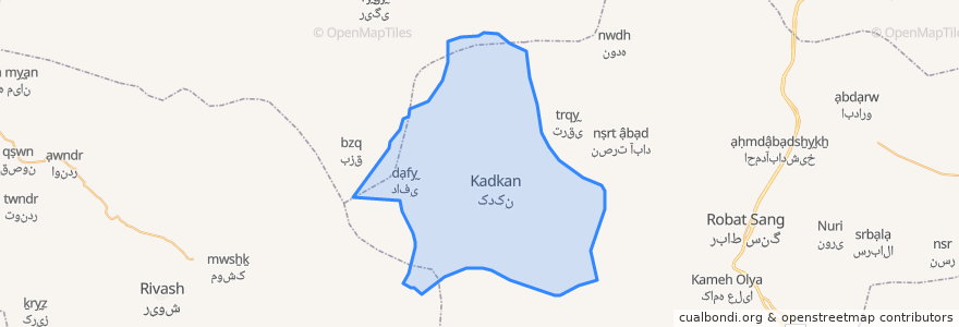 Mapa de ubicacion de دهستان کدکن.