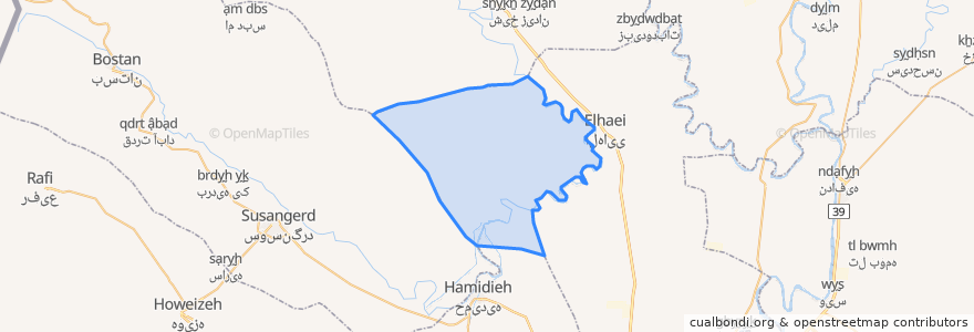 Mapa de ubicacion de دهستان کرخه.