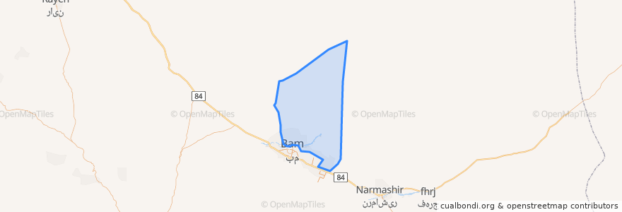 Mapa de ubicacion de دهستان کرک و نارتیچ.