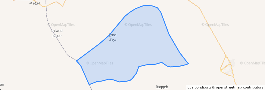 Mapa de ubicacion de دهستان کرند.