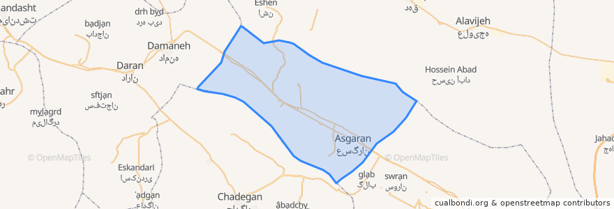 Mapa de ubicacion de دهستان کرون علیا.