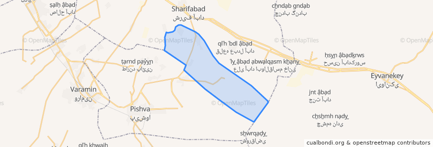 Mapa de ubicacion de دهستان کریم آباد.