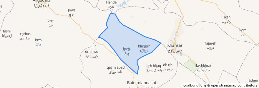 Mapa de ubicacion de دهستان کرچمبوشمالی.