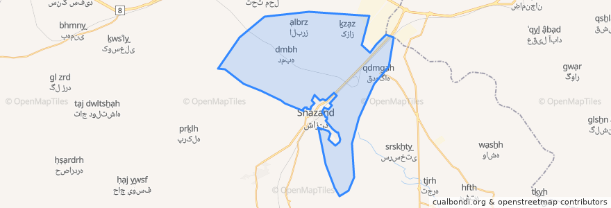 Mapa de ubicacion de دهستان کزاز.