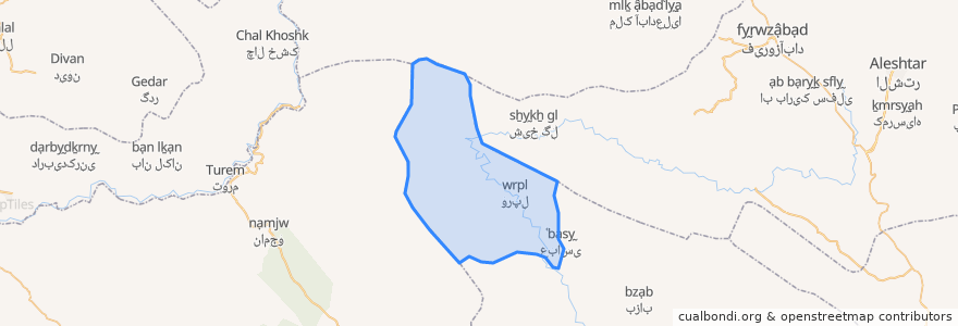 Mapa de ubicacion de دهستان کشکان شمالی.