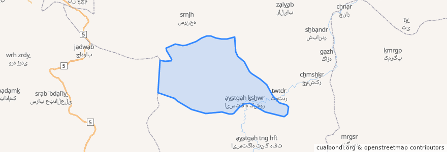 Mapa de ubicacion de دهستان کشور.