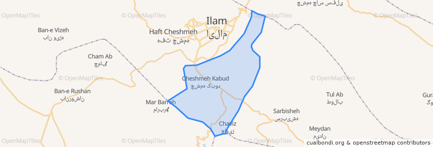 Mapa de ubicacion de دهستان کشوری.