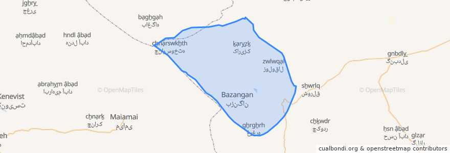 Mapa de ubicacion de دهستان کل بی بی.