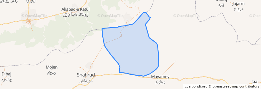 Mapa de ubicacion de دهستان کلاته های غربی.