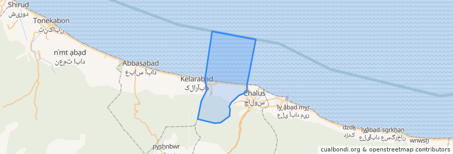 Mapa de ubicacion de دهستان کلارستاق غربی.