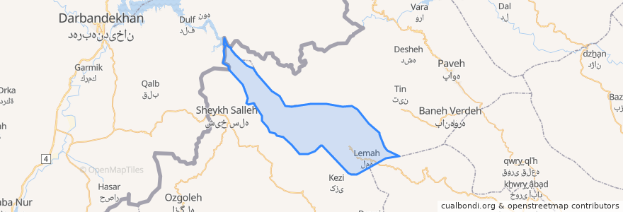 Mapa de ubicacion de دهستان کلاشی.