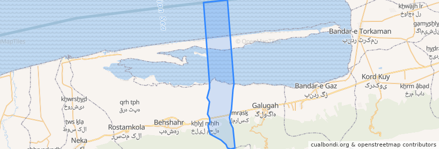 Mapa de ubicacion de دهستان کلباد غربی.